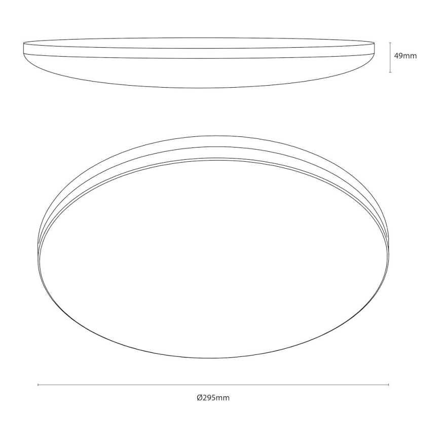 LED stropné svietidlo HUGO LED/12/18/24W/230V 3000/4000/6500K priemer 30 cm IP54 biela