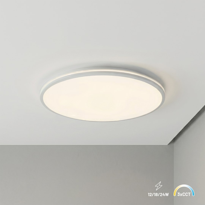 LED stropné svietidlo HUGO LED/16/24/32W/230V 3000/4000/6500K pr. 37 cm IP54 biele