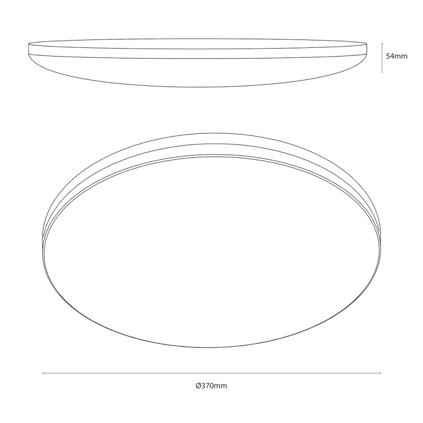 LED stropné svietidlo HUGO LED/16/24/32W/230V 3000/4000/6500K pr. 37 cm IP54 biele