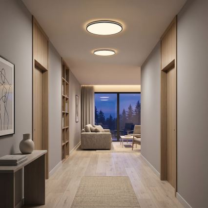 LED stropné svietidlo HUGO LED/16/24/32W/230V 3000/4000/6500K priemer 37 cm IP54 čierne