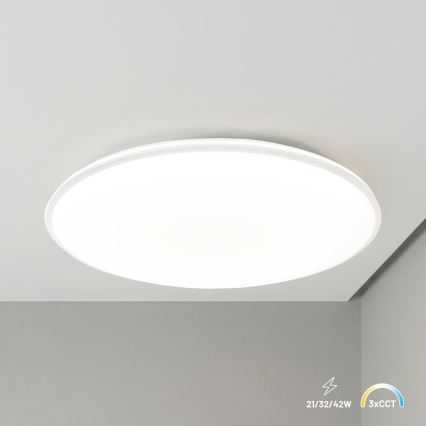 LED stropné svietidlo HUGO LED/21/32/42W/230V 3000/4000/6500K pr. 45 cm IP54 biela