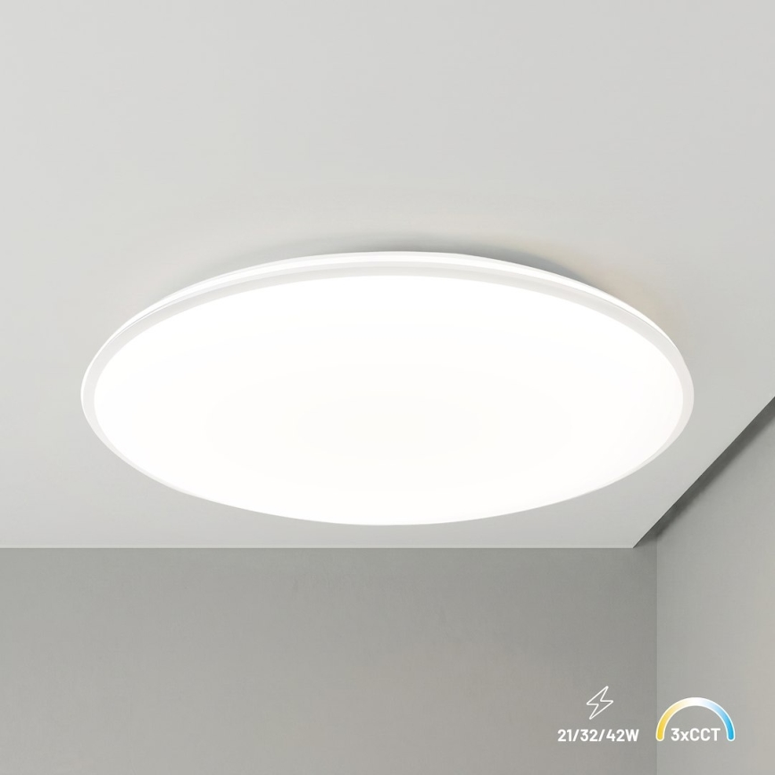 LED stropné svietidlo HUGO LED/21/32/42W/230V 3000/4000/6500K pr. 45 cm IP54 biela