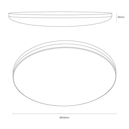 LED stropné svietidlo HUGO LED/21/32/42W/230V 3000/4000/6500K pr. 45 cm IP54 biela