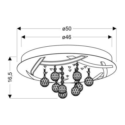 LED Stropné svietidlo KORFU LED/30W/230V