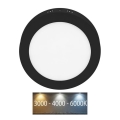 LED Stropné svietidlo LADA LED/25W/230V 3000/4000/6000K pr. 30 cm čierna