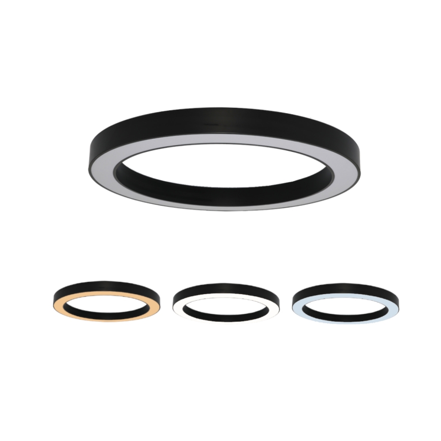 LED stropné svietidlo LED/115W/230V 3000/4000/6500K pr. 120 cm čierna