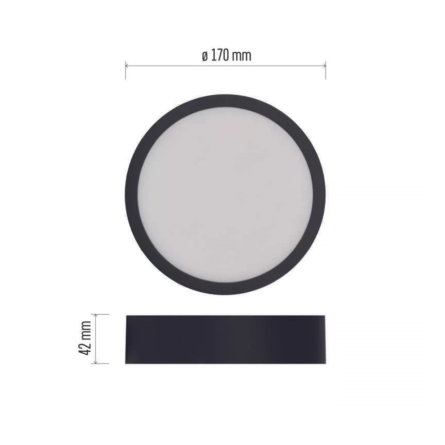 LED Stropné svietidlo NEXXO LED/12,5W/230V 3000/3500/4000K pr. 17 cm čierna