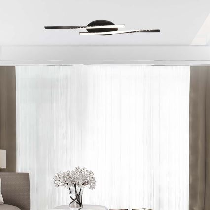 LED Stropné svietidlo LED/12W/230V 3000K 94,5 cm čierna