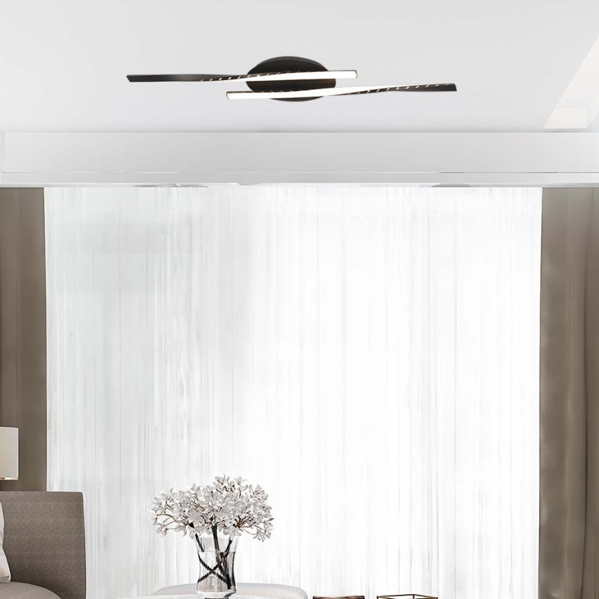 LED Stropné svietidlo LED/12W/230V 3000K 94,5 cm čierna