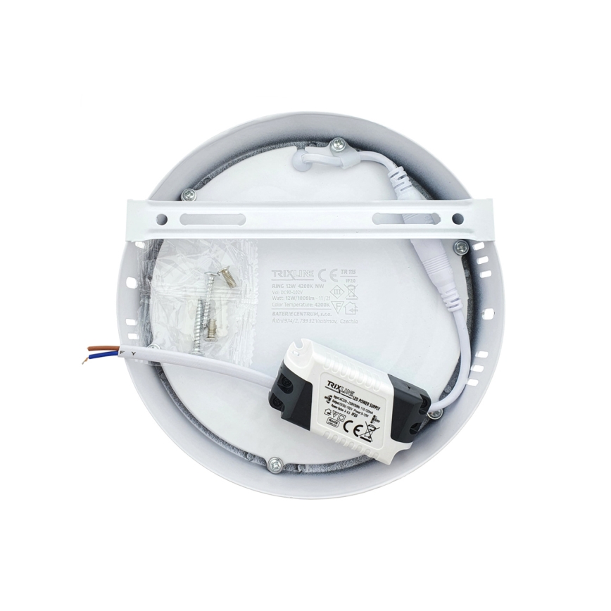 LED Stropné svietidlo LED/12W/230V 4200K pr. 16 cm biela