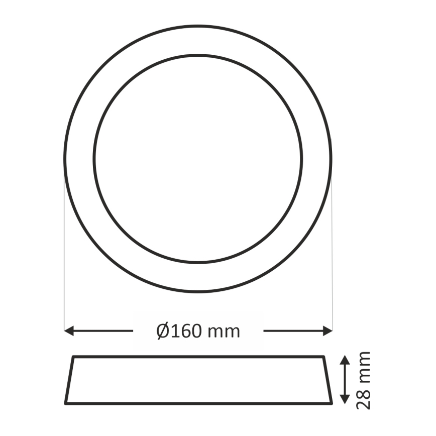 LED Stropné svietidlo LED/12W/230V 4200K pr. 16 cm biela