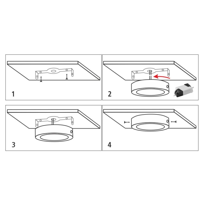 LED Stropné svietidlo LED/12W/230V 4200K pr. 16 cm biela