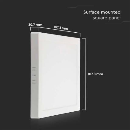 LED Stropné svietidlo LED/12W/230V 6500K 16,7x16,7 cm biela