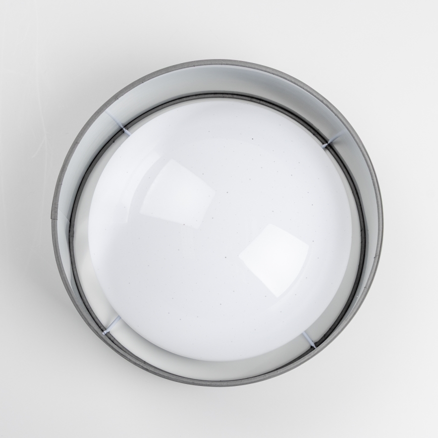 LED stropné svietidlo LED/12W/230V, priemer 32 cm, sivé/strieborné