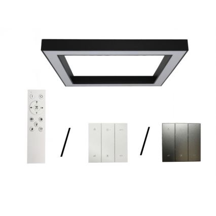 LED stropné svietidlo LED/130W/230V 3000/4000/6500K 100x100 cm čierne
