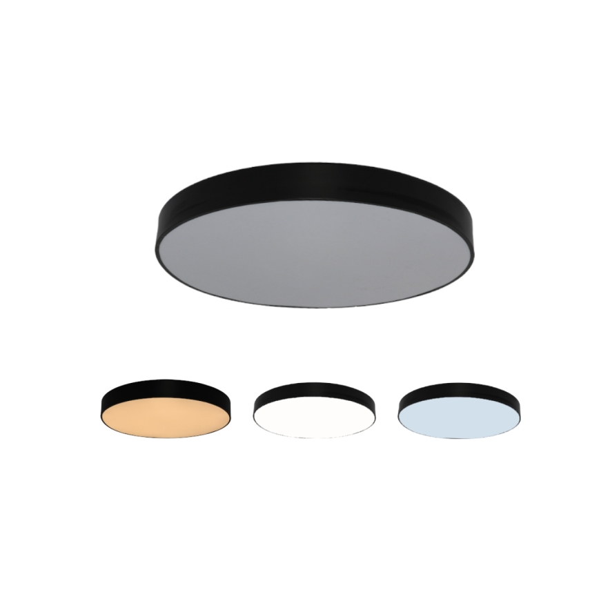 LED stropné svietidlo LED/135W/230V 3000/4000/6500K priemer 80 cm čierne