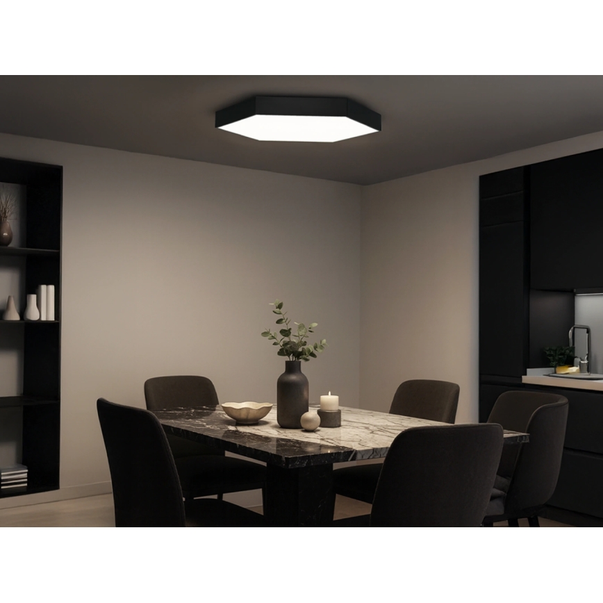 LED stropné svietidlo LED/135W/230V 3000/4000/6500K priemer 80 cm čierne