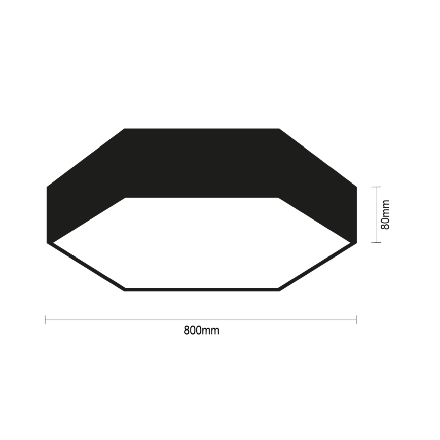 LED stropné svietidlo LED/135W/230V 3000/4000/6500K priemer 80 cm čierne