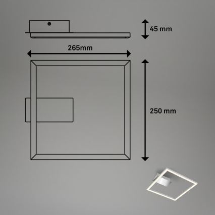 LED stropné svietidlo LED/14W/230V matný chróm