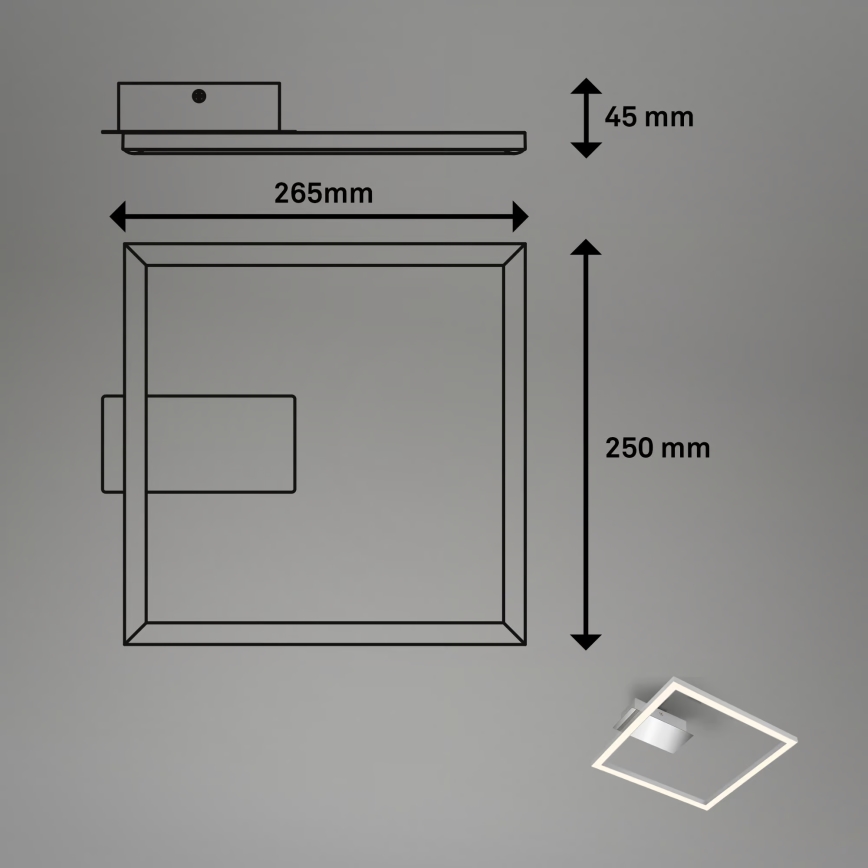 LED stropné svietidlo LED/14W/230V matný chróm