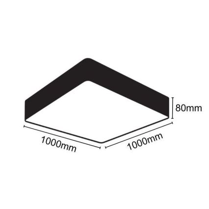 LED Stropné svietidlo LED/170W/230V 4000K 100x100 cm