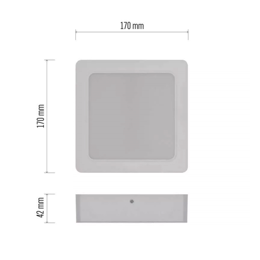 LED Stropné svietidlo LED/18W/230V 17x17 cm biela