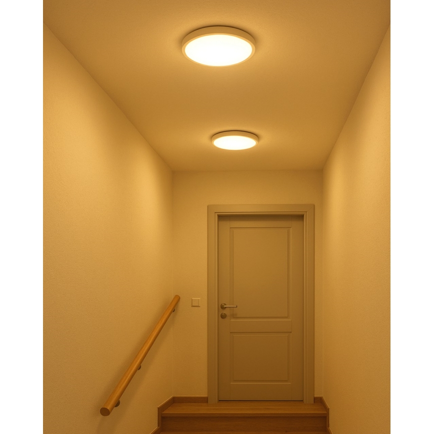 LED stropné svietidlo LED/18W/230V 3000/4000/6500K priemer 23 cm biela
