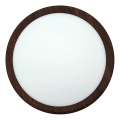 LED stropné svietidlo LED/18W/230V s prepínateľnou teplotou svetla 3000/4000/6500K, priemer 23 cm, hnedé