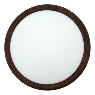 LED stropné svietidlo LED/18W/230V s prepínateľnou teplotou svetla 3000/4000/6500K, priemer 23 cm, hnedé