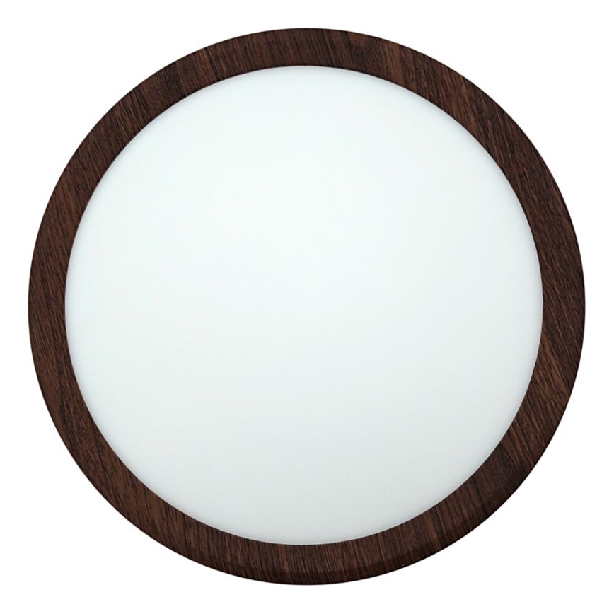 LED stropné svietidlo LED/18W/230V s prepínateľnou teplotou svetla 3000/4000/6500K, priemer 23 cm, hnedé