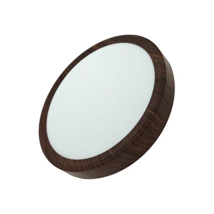 LED stropné svietidlo LED/18W/230V s prepínateľnou teplotou svetla 3000/4000/6500K, priemer 23 cm, hnedé
