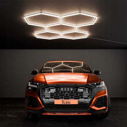 LED stropné svietidlo HEXAGON LED/192W/85-265V 4000K 298x209 cm CRI 90 IP54 biela