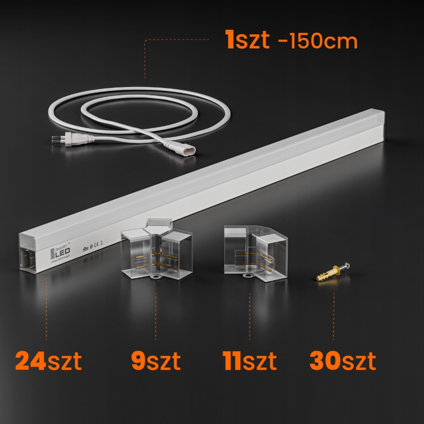 LED stropné svietidlo HEXAGON LED/192W/85-265V 4000K 298x209 cm CRI 90 IP54 biela