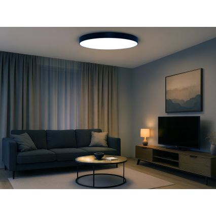 LED stropné svietidlo LED/200W/230V 3000/4000/6500K pr. 100 cm čierna