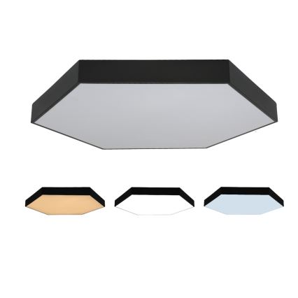 LED stropné svietidlo LED/200W/230V 3000/4000/6500K priemer 100 cm čierne