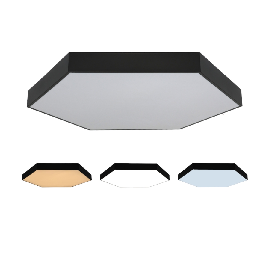 LED stropné svietidlo LED/200W/230V 3000/4000/6500K priemer 100 cm čierne