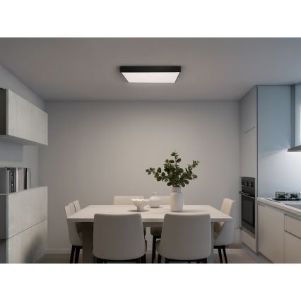 LED Stropné svietidlo LED/215W/230V 3000/4000/6500K 80x80 cm čierne