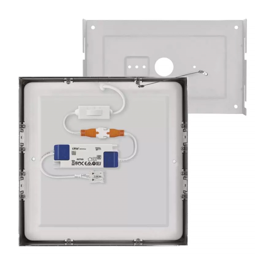 LED Stropné svietidlo NEXXO LED/21W/230 3000/3500/4000K 22,5x22,5 cm matný chróm