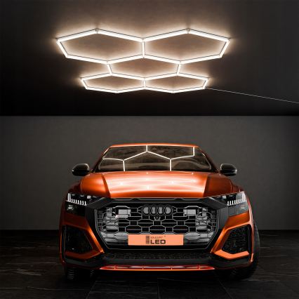 LED Stropné svietidlo HEXAGON LED/240W/85-265V 4000K 298x209 cm CRI 90 IP44 biela