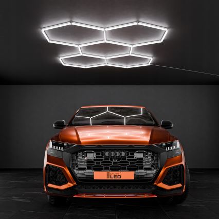 LED Stropné svietidlo HEXAGON LED/240W/85-265V 6500K 298x209 cm CRI 90 IP44 biela