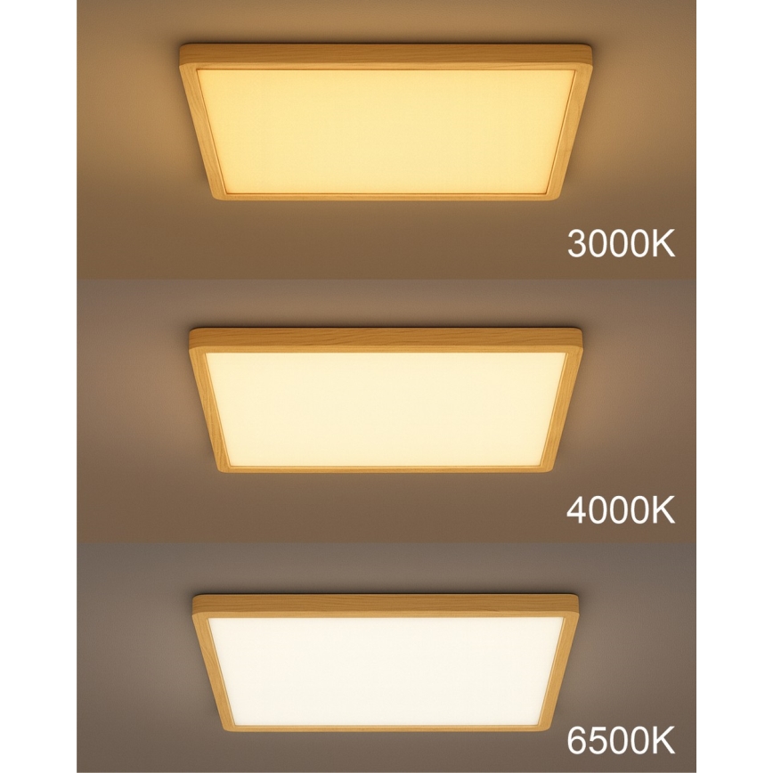 LED Stropné svietidlo LED/24W/230V 3000/4000/6500K 30x30 cm béžové