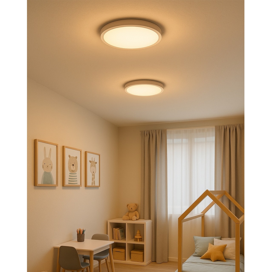 LED stropné svietidlo LED/24W/230V 3000/4000/6500K pr. 30 cm biela