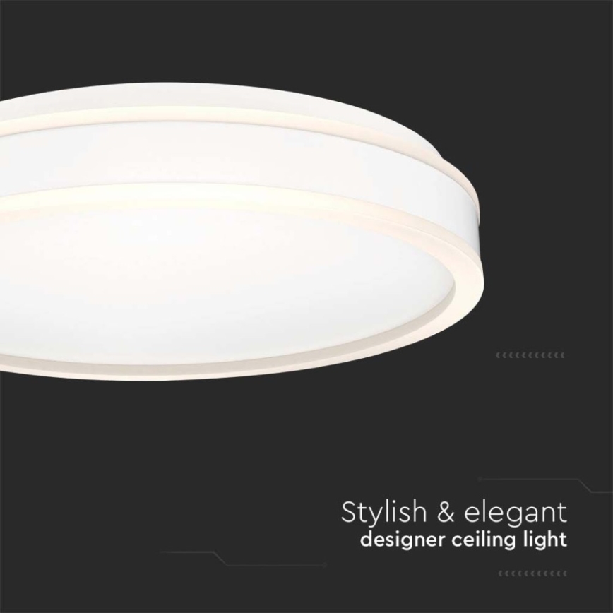 LED Stropné svietidlo LED/24W/230V 4000K pr. 45 cm biela