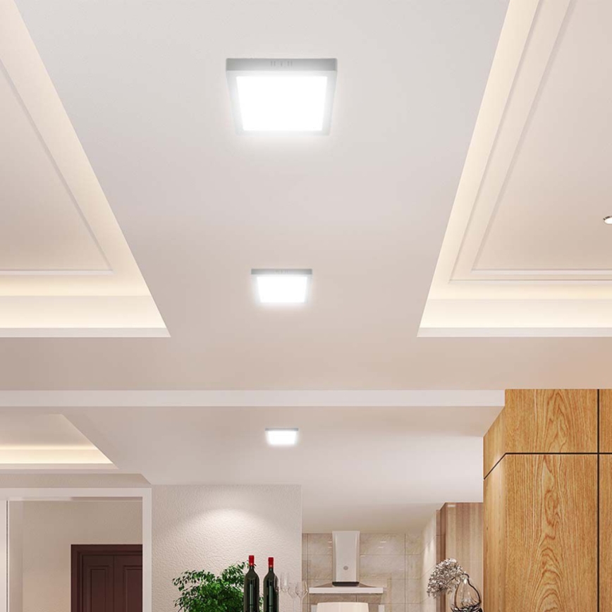 LED Stropné svietidlo LED/24W/230V 6500K 28,7x28,7 cm biela