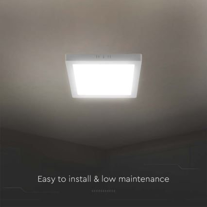 LED Stropné svietidlo LED/24W/230V 6500K 28,7x28,7 cm biela