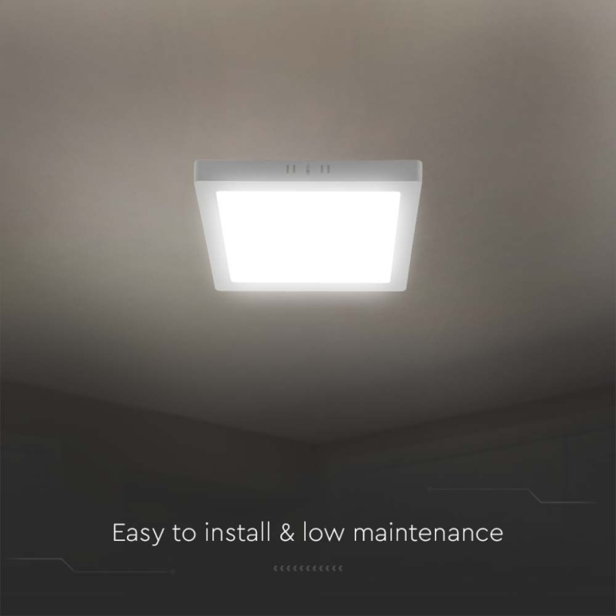 LED Stropné svietidlo LED/24W/230V 6500K 28,7x28,7 cm biela