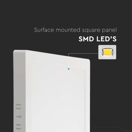 LED Stropné svietidlo LED/24W/230V 6500K 28,7x28,7 cm biela