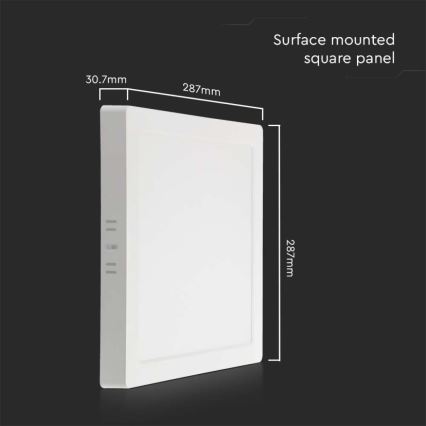 LED Stropné svietidlo LED/24W/230V 6500K 28,7x28,7 cm biela