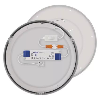 LED Stropné svietidlo NEXXO LED/28,5W/230V 3000/3500/4000K pr. 30 cm lesklý chróm