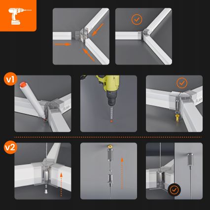 LED Stropné svietidlo HEXAGON LED/280W/85-265V 4000K 313x298 cm CRI 90 IP54 biela